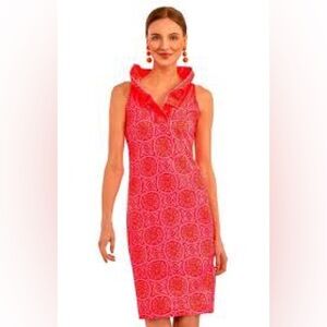 Gretchen Scott Ruffneck Dress Sz XS